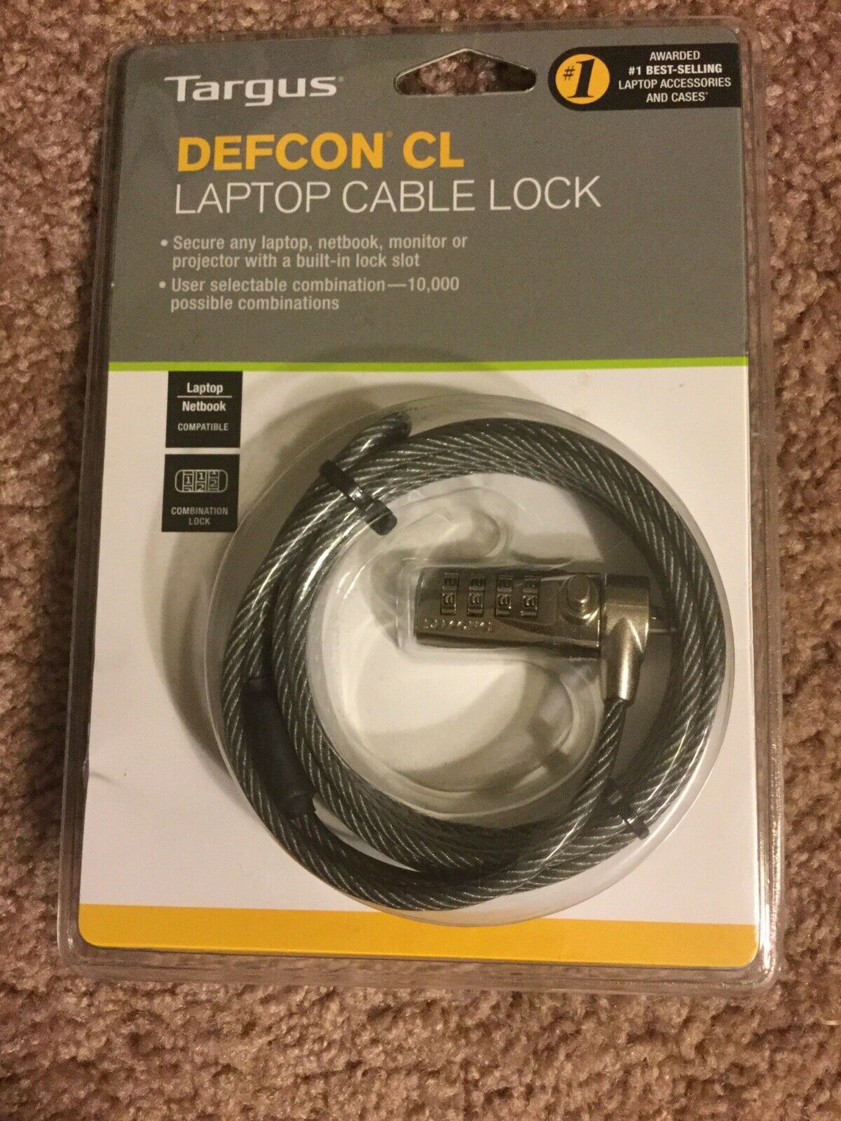 Targus Defcon Cl Laptop Cable Lock - Brand New